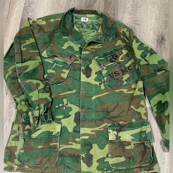 U.S. Army Other - USMC VTG Vietnam Marine Corps Men’s Genuine 60-70’s Poplin Class 2 Camo Coat